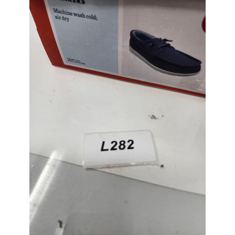 Cat & Jack Boys Boyd Boat Shoes Blue Canvas Casual Size 5